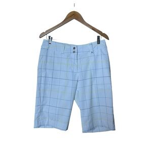 Nike Shorts Performance Golf Bermuda WhitePlaid Womens 6 Petite